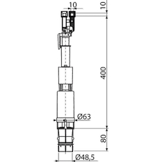 Vypouštěcí ventil Alcadrain (Alcaplast) pro Slimmodul A09B