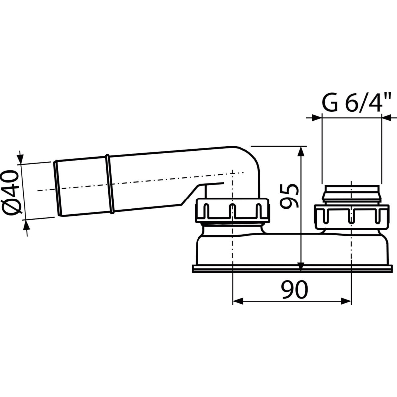 Zápachová uzávěra Alcadrain (Alcaplast) A53-DN40