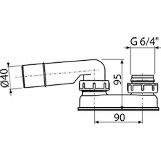 Zápachová uzávěra Alcadrain (Alcaplast) A53-DN40