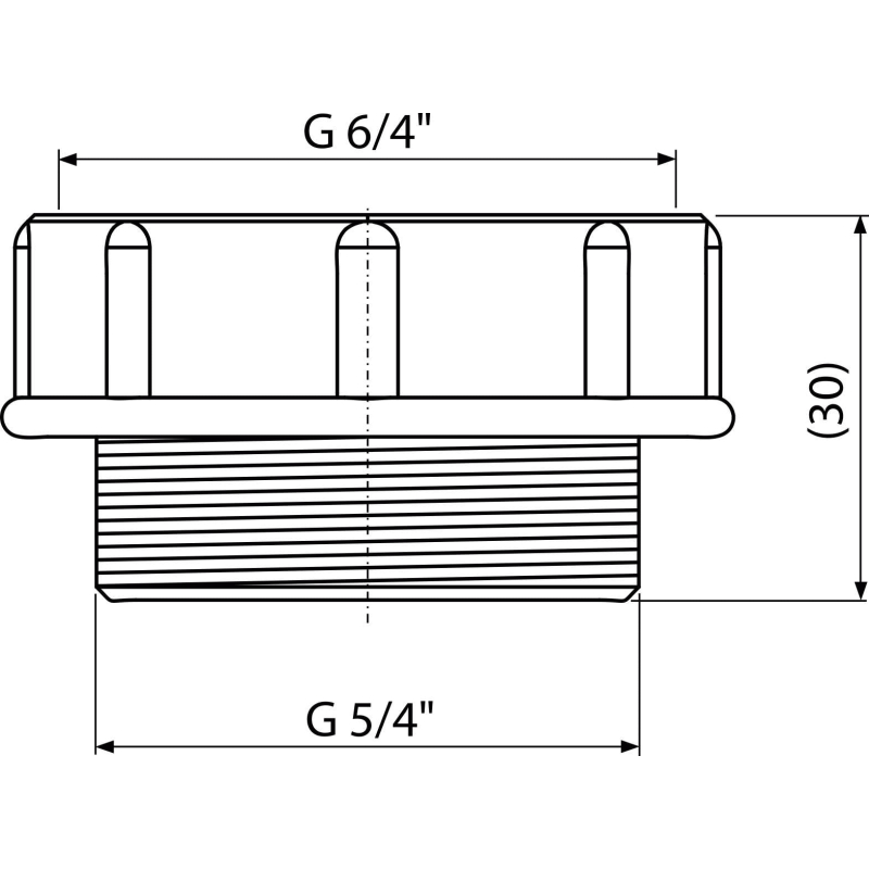 Redukce Alcadrain (Alcaplast) 5/4˝ x 6/4˝ S0506-ND