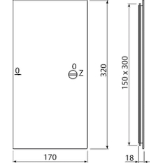 Vanová dvířka Alcadrain (Alcaplast) 150 x 300, bílá AVD002