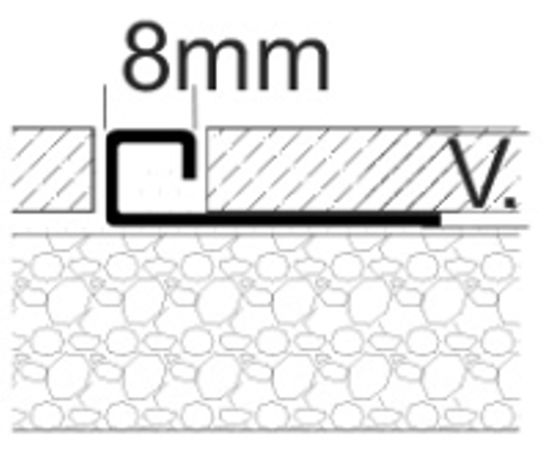 Lišta ukončovací Plano profil NQ 12,5 mm, délka 250 cm, nerezová ocel