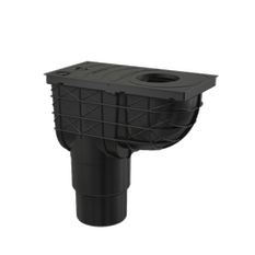Univerzální lapač střešních splavenin Alcadrain (Alcaplast) 300 x 155/125/110 mm přímý, černá AGV4