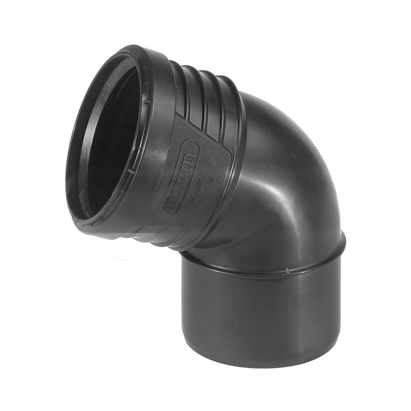 Koleno odpadní odhlučněné Wavin SiTech+ PP STB 67°, DN 125, černá