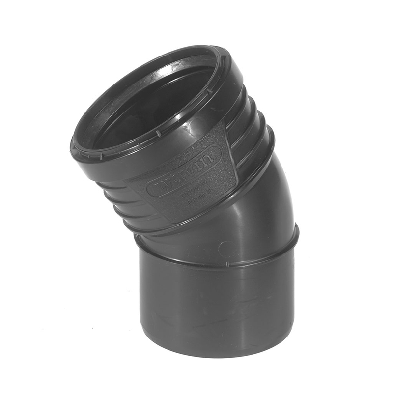 Koleno odpadní odhlučněné Wavin SiTech+ PP STB 30°, DN 160, černá