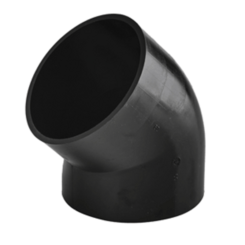 Koleno odvodňovací Wavin Quickstream HDPE d40/45°, černá