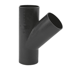 Odbočka odvodňovací Wavin Quickstream HDPE d40X40/45°, černá