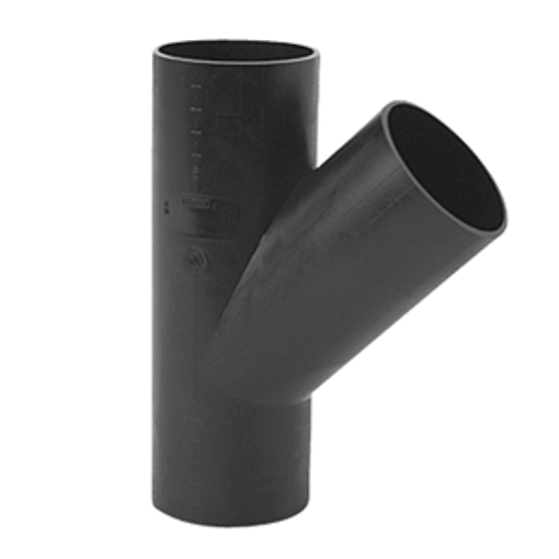 Odbočka odvodňovací Wavin Quickstream HDPE d315X125/45°, černá