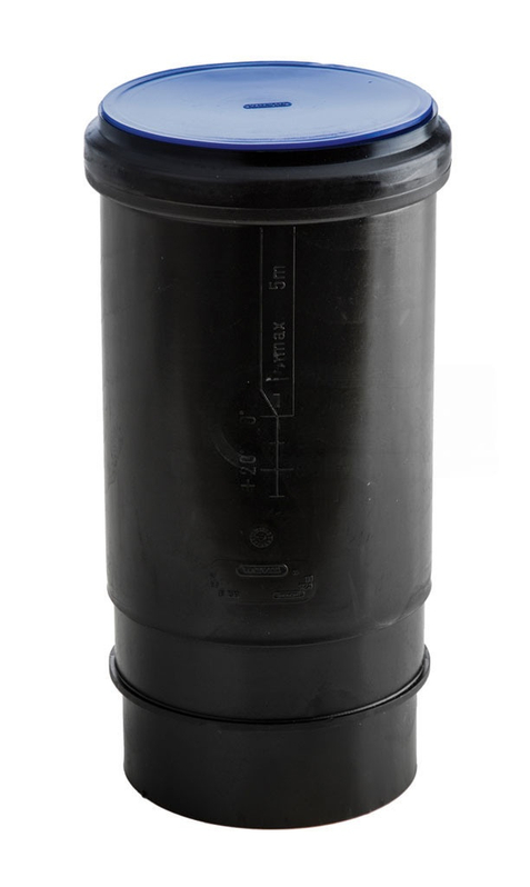 Hrdlo kompenzační odvodňovací s těsněním Wavin Quickstream HDPE d90, černá