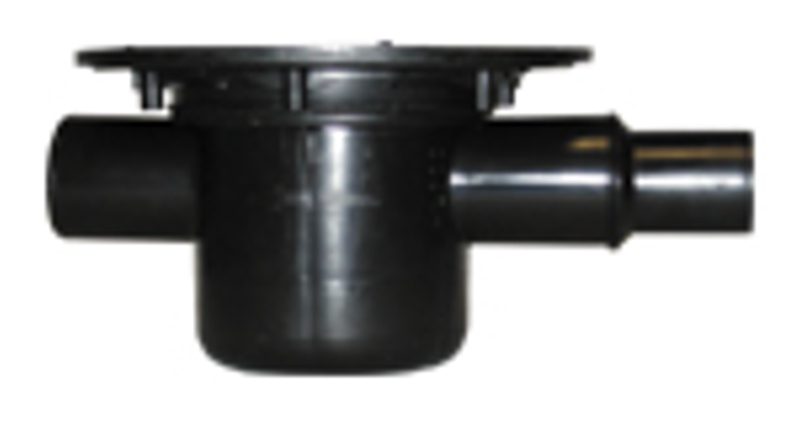 Těleso podlahové vpusti HL Hutterer & Lechner, DN50 s ležatým odtokem, s izolační přírubou, ZU standard - vodní, 1x DN40/50, bez nástavce