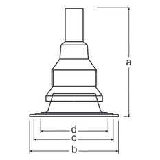 Komínová hlavice pevná (komplet) Almeva Starr DN 160, černá, plast