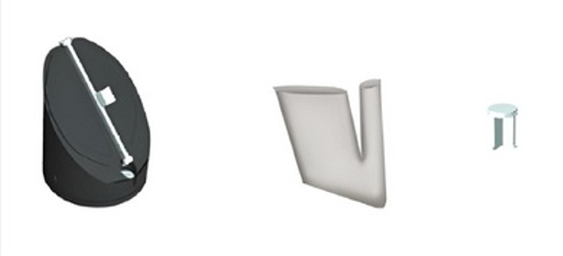 Zátka Almeva Varianta 1 - DN 80 - 315 s odbočkami 45°, 87° DN 60 - 250 mm černá