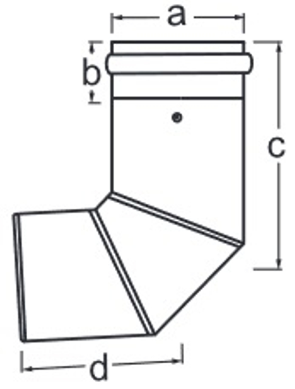 Koleno 87° Almeva LIL DN 60/100, černá