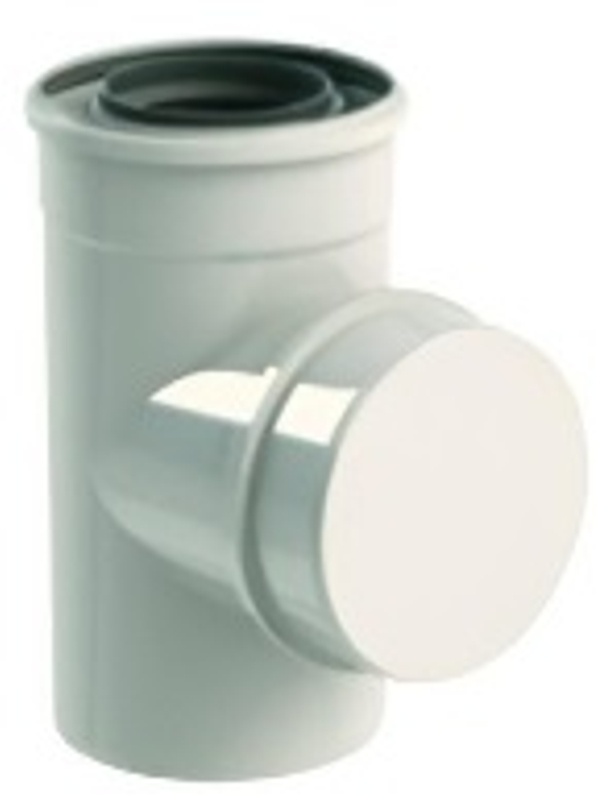 Revizní T-kus Almeva LIL DN 60/100, černá