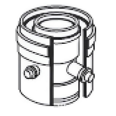 Měřící kus Almeva AL2 DN 60/100, černá