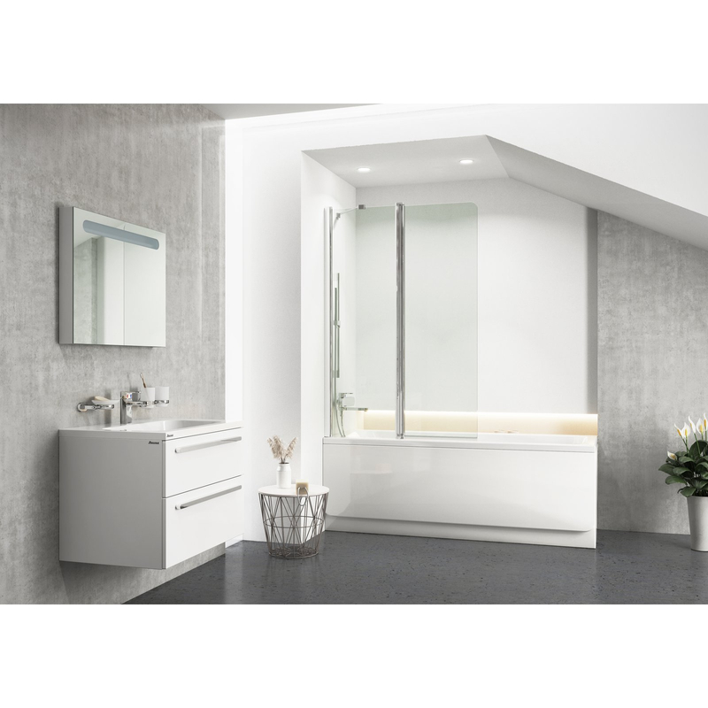 Vanová zástěna Ravak CVS2 100 L, lesk+transparent
