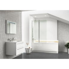 Vanová zástěna Ravak CVS2 100 L, lesk+transparent