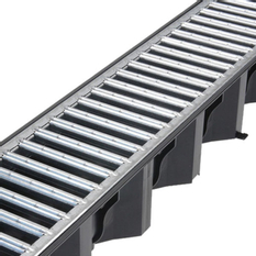 Žlab odvodňovací ACO HexaLine délka 1,0 m, včetně pozinkovaného roštu