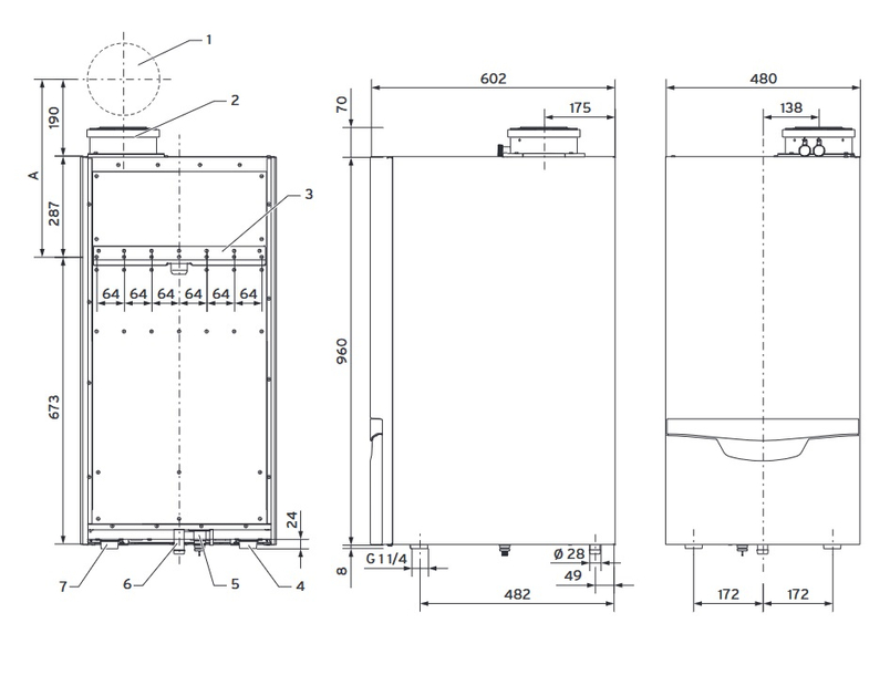 Kotel kondenzační závěsný Vaillant ecoTEC plus VU 1006/5-5, 20,7-102,8 kW