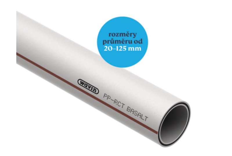 Trubka Wavin Ekoplastik PPR-CT Basalt (S4,0) PN22 d110 x 12,3 mm tyč 4 m