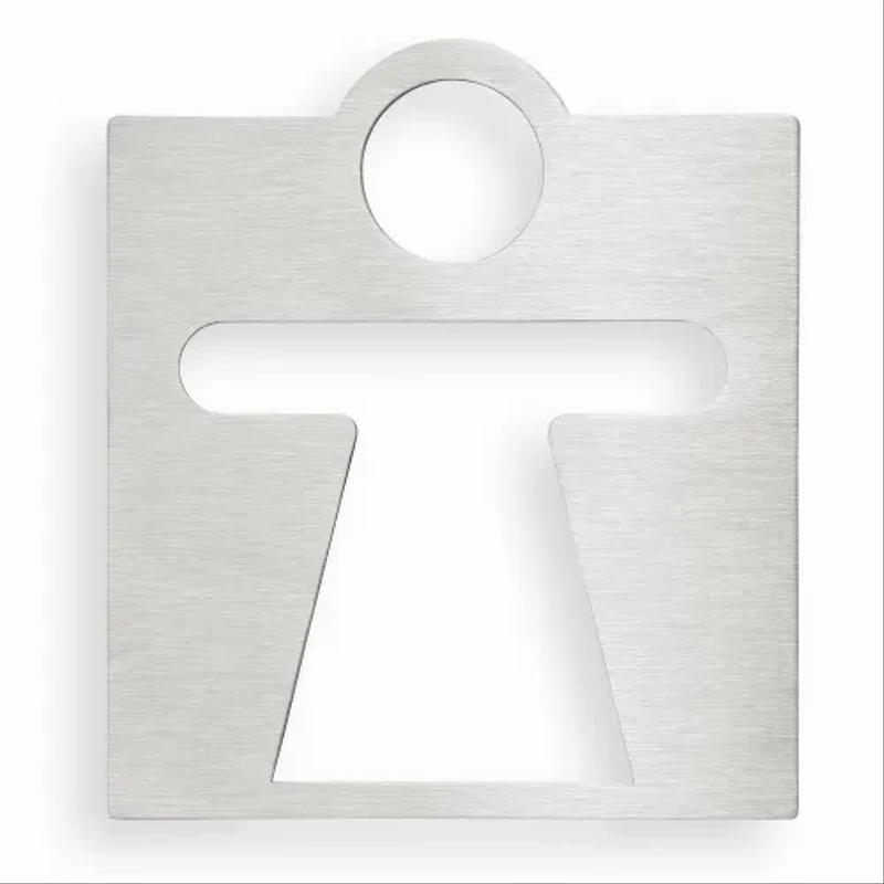 Označení WC Dámské 120 x 120 mm nerez mat