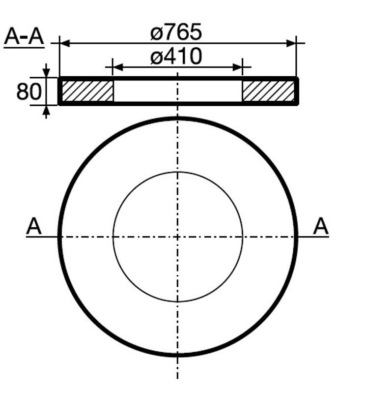 Adaptér betonový Wavin Tegra 600, do uliční vpusti 420 x 620