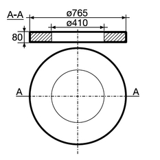 Adaptér betonový Wavin Tegra 600, do uliční vpusti 420 x 620
