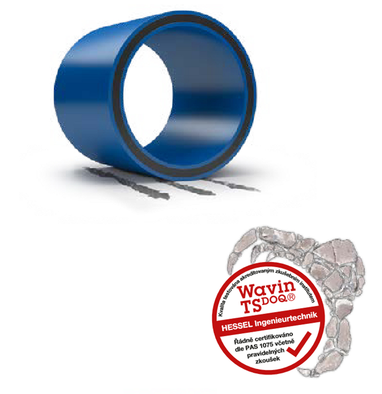 Trubka vodovodní tlaková PE Wavin TS DOQ SDR11, d 40 x 3,7 mm (tyč 12 m), modrá