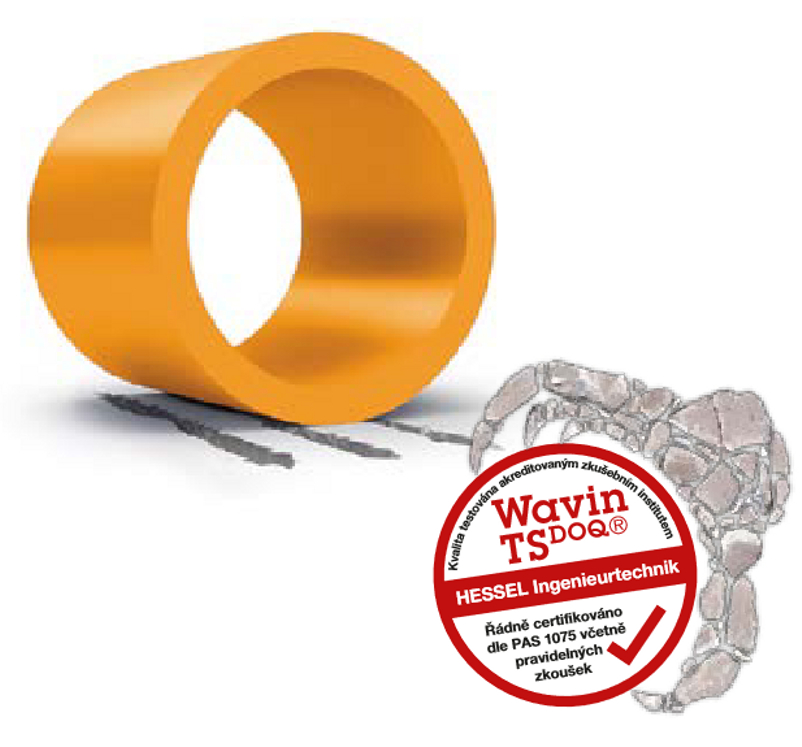 Trubka plynová tlaková PE Wavin TS DOQ SDR11, d 40 x 3,7 mm (tyč 12 m), oranžová