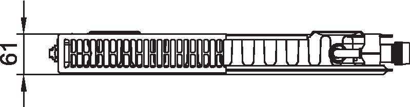 Radiátor Kermi Profil-V FTV 11 pravý 300 x 800 mm, 441 W, bílý