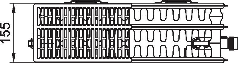 Radiátor Kermi Profil-V FTV 33 pravý 700 x 1000 mm, 2645 W, bílý