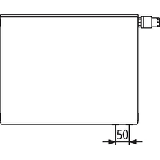Radiátor Kermi therm-x2 Plan-V PTV 11 levý 305 x 1605 mm, 782 W, bílý