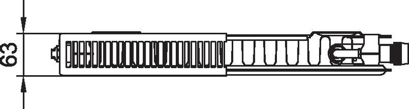 Radiátor Kermi therm-x2 Plan-V PTV 11 pravý 605 x 405 mm, 356 W, bílý
