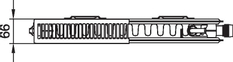 Radiátor Kermi therm-x2 Plan-V PTV 12 levý 605 x 1205 mm, 1333 W, bílý