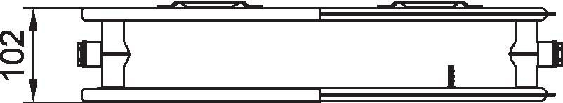 Radiátor Kermi therm-x2 Plan Hygiene Kompakt PHO 20 405 x 1005 mm, 677 W, bílý