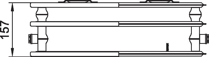 Radiátor Kermi therm-x2 Plan Hygiene Kompakt PHO 30 305 x 805 mm, 625 W, bílý
