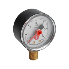 Manometr Giacomini připojení zadní, 1/4” 0-6 bar
