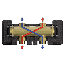 Hydraulický oddělovač - pro horizontální distribuční rozdělovač DN 25 - 1600l/h PAW.HD1600