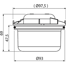 Vodní zápachová uzávěra Alcadrain (Alcaplast) APV0010