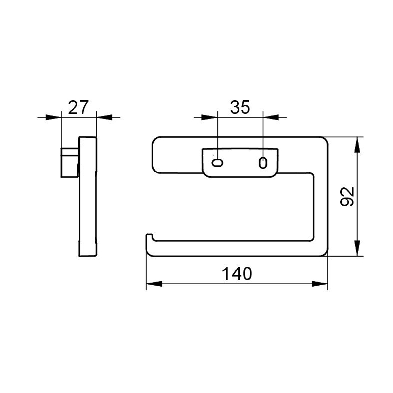 Držák na toaletní papír Keuco Collection Moll, pochromováno