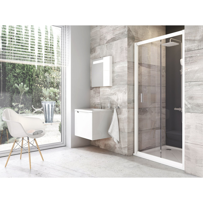 Sprchové dveře Ravak BLDP2 110, bílá+transparent