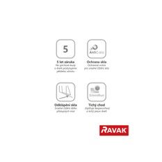 Sprchové dveře Ravak BLDP4 180, bílá+grape