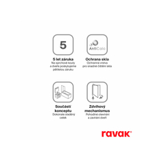 Sprchový kout Ravak CRV1 90, satin+transparent