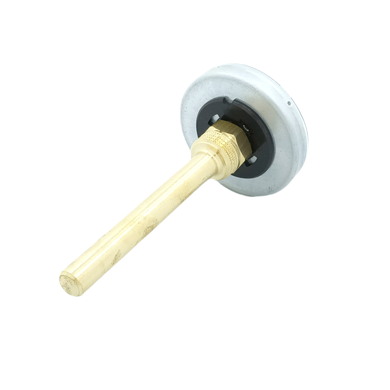 Bimetalový teploměr Optiline průměr 63 mm, jímka 100 mm, MS R 1/2˝ 0 -120 °C