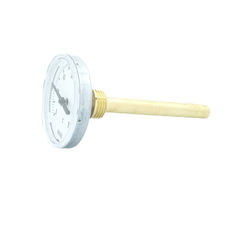 Bimetalový teploměr Optiline průměr 63 mm, jímka 100 mm, MS R 1/2˝ 0 -120 °C