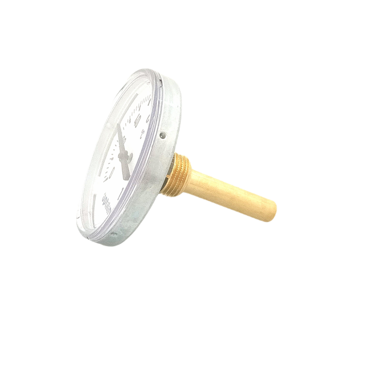 Bimetalový teploměr Optiline průměr 80 mm, jímka 60 mm, MS R 1/2˝ 0 -120 °C