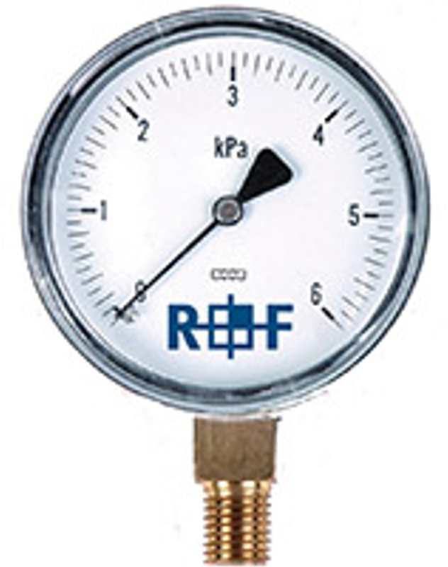 Manometr Optiline 80mm SP R1/2˝ ventil 1/2˝ uzavřené topné systémy 0 - 4Bar