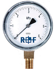 Manometr Optiline 80mm SP R1/2˝ ventil 1/2˝ uzavřené topné systémy 0 - 4Bar