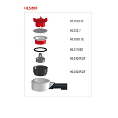 Zápachová uzávěrka HL Hutterer & Lechner, DN40/50 (plochá) ke sprchovým mísám (s otvorem 90mm), s kloubem na odtoku, s krytkou z ušlechtilé oceli d 113mm, sítko na vlasy