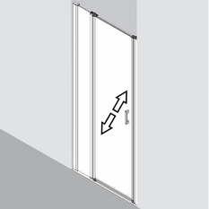 Jednokřídlé otvírací dveře Plano Davos Plus 1GL Levé bílé/sklo 80 x 200 cm